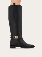 Ferragamo Knee high boot with Hug buckle detail - Image 8